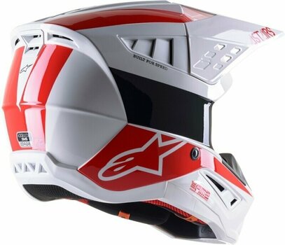 Hjälm Alpinestars S-M5 Bond Helmet White/Red Glossy S Hjälm - 2