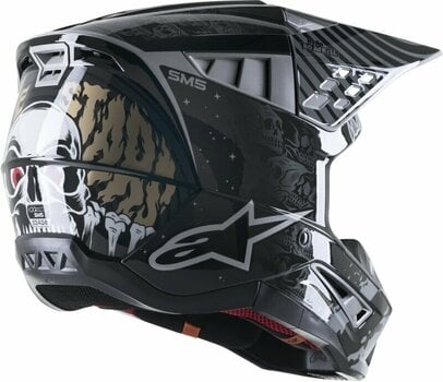 Kaciga Alpinestars S-M5 Solar Flare Helmet Black/Gray/Gold Glossy M Kaciga - 5