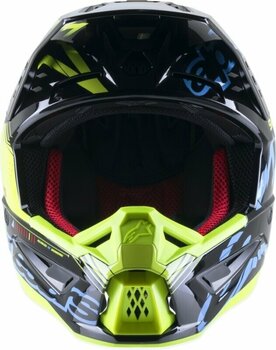 Kypärä Alpinestars S-M5 Action Helmet Black/Cyan/Yellow Fluorescent/Glossy M Kypärä - 3