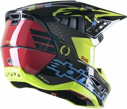 Kaciga Alpinestars S-M5 Action Helmet Black/Cyan/Yellow Fluorescent/Glossy S Kaciga - 5