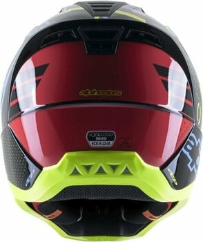 Bukósisak Alpinestars S-M5 Action Helmet Black/Cyan/Yellow Fluorescent/Glossy XL Bukósisak - 7
