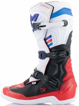 Motorcycle Boots Alpinestars Tech 3 Boots White/Bright Red/Dark Blue 40,5 Motorcycle Boots - 2