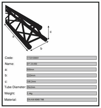 Triangle truss Duratruss DT 23-050 Triangle truss (Pre-owned) - 5