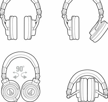 Stúdió fejhallgató Audio-Technica ATH-M50X - 8