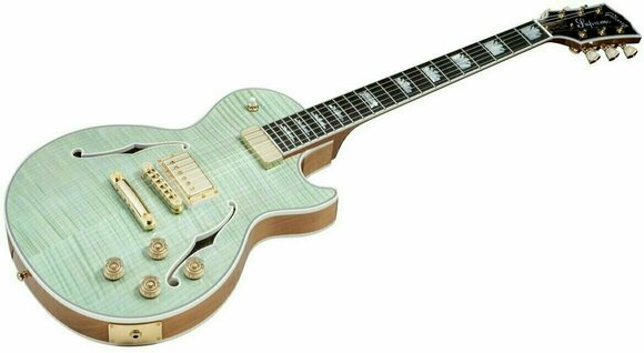 Chitară electrică Gibson Supreme 2014 Seafoam Green Shaded Back - 3