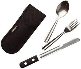 Cutlery Ferrino Posate Inox Con Astuccio Silver/Black Cutlery - 1