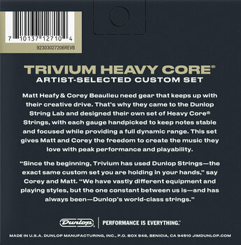 Saiten für E-Gitarre Dunlop TVMN1052 String Lab Trivium - 2