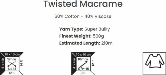 Sznurek Yarn Art Twisted Macrame 767 - 3