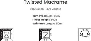 Vrvica Yarn Art Twisted Macrame 210 m 753 Vrvica - 2