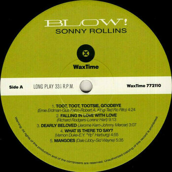 Schallplatte Sonny Rollins - Blow! (LP) - 2