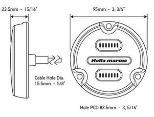 Lumini barca Hella Marine  Apelo A1 Polymer RGB Underwater Light - 3