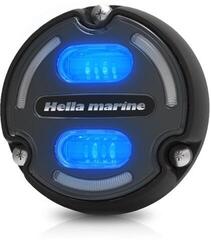 Boat Exterior Light Hella Marine  Apelo A2 Aluminum White/Blue Underwater Light Charcoal Lens Boat Exterior Light - 1