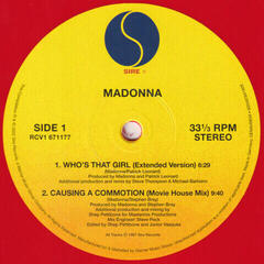 Disco in vinile Madonna - Who's That Girl / Causing A Commotion (Remastered) (Anniversary Edition) (Red Coloured) (LP) - 2