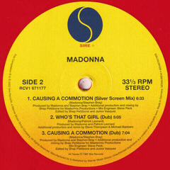 Disco in vinile Madonna - Who's That Girl / Causing A Commotion (Remastered) (Anniversary Edition) (Red Coloured) (LP) - 3