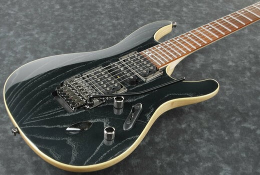 Elektromos gitár Ibanez S570AH-SWK Silver Wave Black - 4