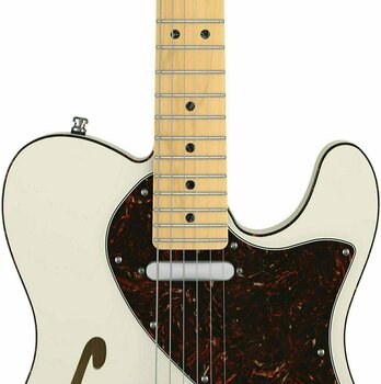 Elektrisk gitarr Fender American Deluxe Telecaster Thinline Olympic White - 2