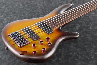 Fretless E-Bass Ibanez SRF706-BBF Brown Burst Flat Fretless E-Bass - 3