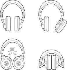 Studiohörlurar Audio-Technica ATH-M40X Studiohörlurar - 5