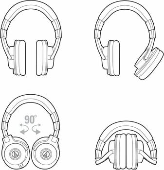 Stúdió fejhallgató Audio-Technica ATH-M40X - 6