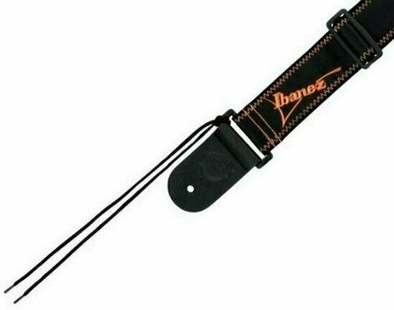 Textile guitar strap Ibanez GS602LG2-OR Guitar Strap Black with Orange Logo - 2