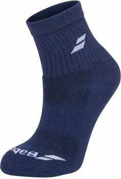 Ponožky Babolat Quarter 3 Pairs Pack White/Estate Blue/Grey 35-38 Ponožky - 3
