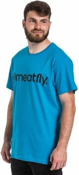 Outdoorové tričko Meatfly Logo T-Shirt Ocean Blue M Tričko - 3