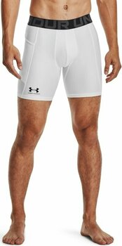 Running underwear Under Armour Men's HeatGear Armour Compression Shorts White/Black M Running underwear - 3