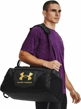 Lifestyle Backpack / Bag Under Armour UA Undeniable 5.0 Medium Duffle Bag Black Medium Heather/Black/Metallic Gold 58 L Sport Bag - 8