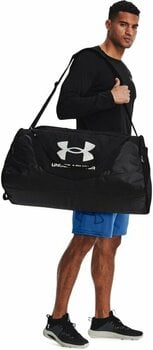 Lifestyle batoh / Taška Under Armour UA Undeniable 5.0 Large Duffle Bag Black/Metallic Silver 101 L Sportovní taška - 8