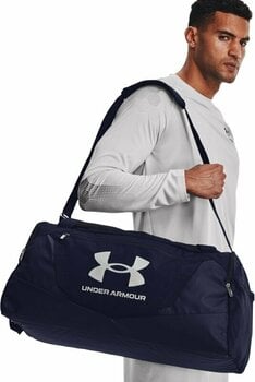 Lifestyle nahrbtnik / Torba Under Armour UA Undeniable 5.0 Medium Duffle Bag Midnight Navy/Metallic Silver 58 L Sport Bag - 8
