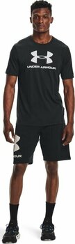 Fitness shirt Under Armour Men's UA Sportstyle Logo Short Sleeve Black/White M Fitness shirt - 6