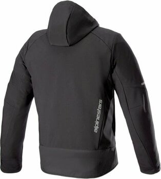 Textiljacke Alpinestars Neo Waterproof Hoodie Black/Black 2XL Textiljacke - 2