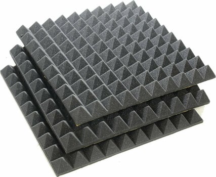 Absorbent Schaumstoffplatte Veles-X Acoustic Pyramids Self-Adhesive 50 x 50 x 5 cm Anthracite - 5