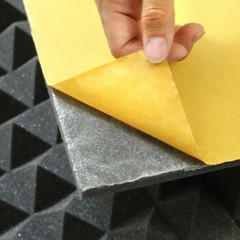 Absorbent Schaumstoffplatte Veles-X Acoustic Pyramids Self-Adhesive 50 x 50 x 5 cm Anthracite - 8