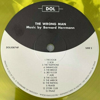 Vinylskiva Bernard Herrmann - The Wrong Man (Yellow Vinyl) (LP) - 5
