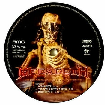Vinyl Record Megadeth - The World Needs A Hero (LP) - 2