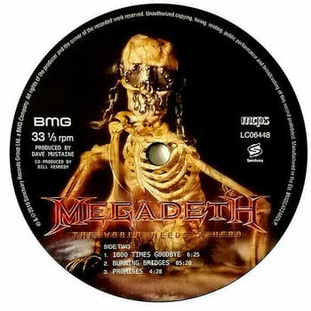 Vinyl Record Megadeth - The World Needs A Hero (LP) - 3