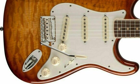 Electric guitar Fender Deluxe Stratocaster HSS Plus Top with iOS Connectivity, Rosewood Fingerboard, Tobacco Sunburst - 2