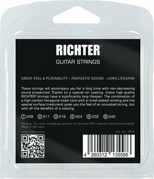 Struny do gitary elektrycznej Richter Ion Coated Electric Guitar Strings - 009-042 - 2
