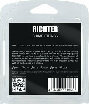 Χορδές για Ηλεκτρική Κιθάρα Richter Ion Coated Electric Guitar Strings - 011-052 - 2