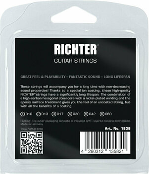 Χορδές για Ηλεκτρική Κιθάρα Richter Ion Coated Electric Guitar Strings - 010-060 - 2