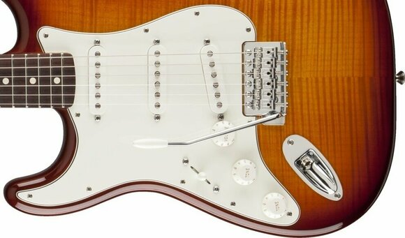 Guitarra elétrica para esquerdinos Fender Standard Stratocaster Plus Top Left Handed, Rosewood Fingerboard, Tobacco Sunburst - 3