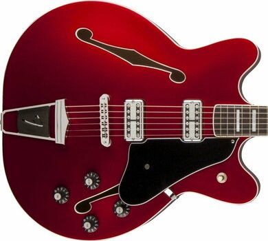 Halbresonanz-Gitarre Fender Coronado, Rosewood Fingerboard, Candy Apple Red - 4