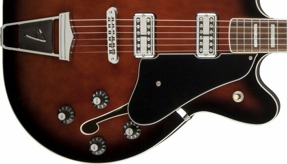 Semi-akoestische gitaar Fender Coronado, Rosewood Fingerboard, Black Cherry Burst - 2