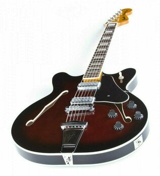 Halvakustisk guitar Fender Coronado, Rosewood Fingerboard, Black Cherry Burst - 6