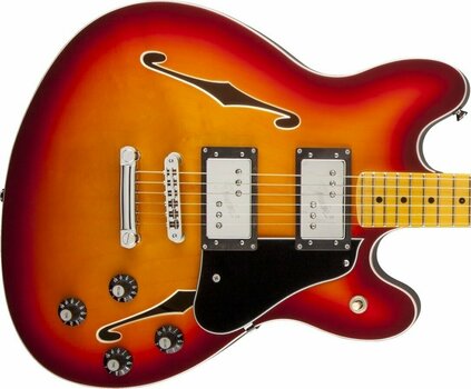 Halbresonanz-Gitarre Fender Starcaster, Maple Fingerboard, Aged Cherry Burst - 4