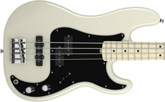 Bas electric Fender Tony Franklin Fretted Precision Bass Maple Fingerboard, Olympic White - 2
