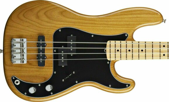 Bas electric Fender Tony Franklin Fretted Precision Bass Maple Fingerboard, Gold Amber - 4