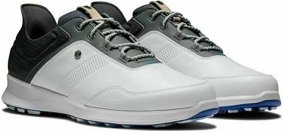 Moški čevlji za golf Footjoy Statos White/Charcoal/Blue Jay 44,5 - 4