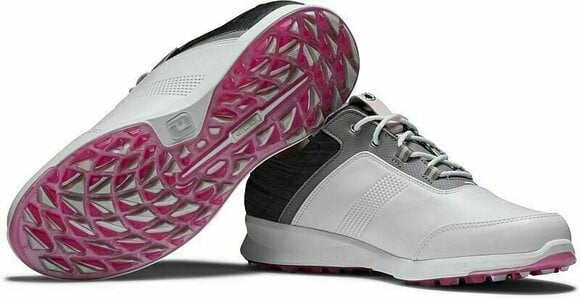 Női golfcipők Footjoy Statos White/Black/Pink 38 - 5